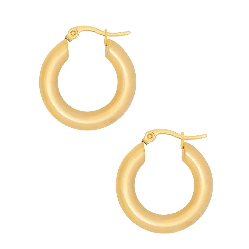 Ladies zirconia earrings-Mykonos Hoop Earrings