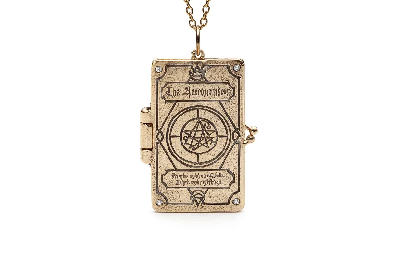 Ladies fashion necklaces-Necronomicon Locket