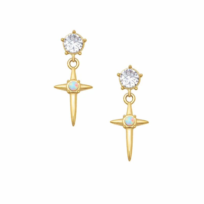 Ladies ear jewelry-Kira Opal Stud Earrings