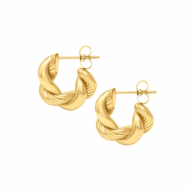 Ladies diamond earrings-Freya Hoop Earrings