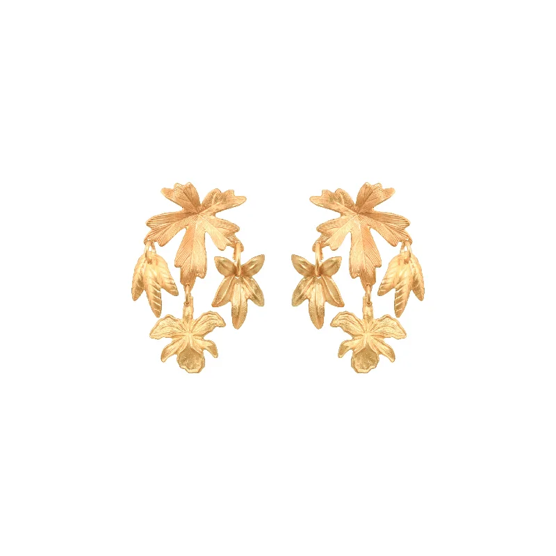 Ladies multi-stone earrings-Botanica Earrings