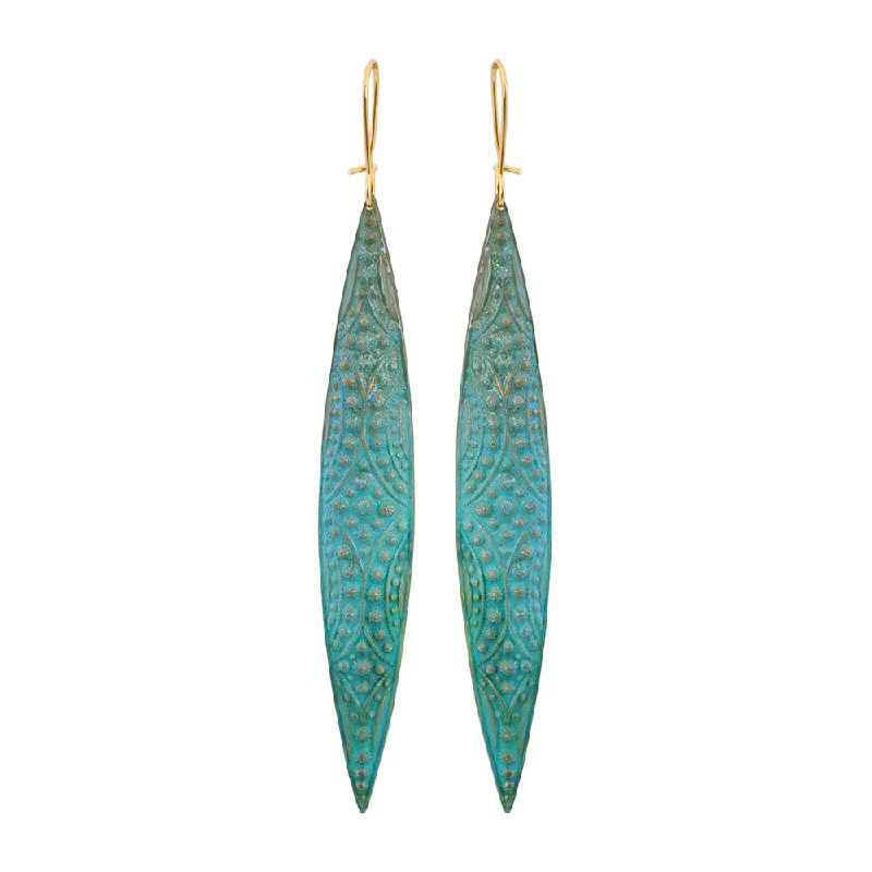 Ladies sparkly earrings-Verdigris Arya Earrings