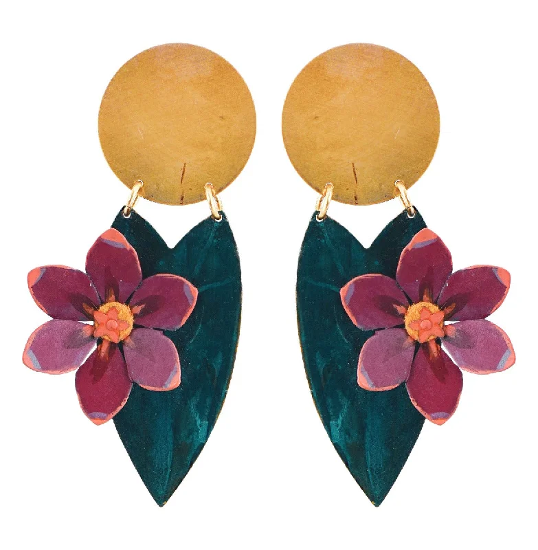 Ladies hoop and stud earrings-Amazonia Earrings