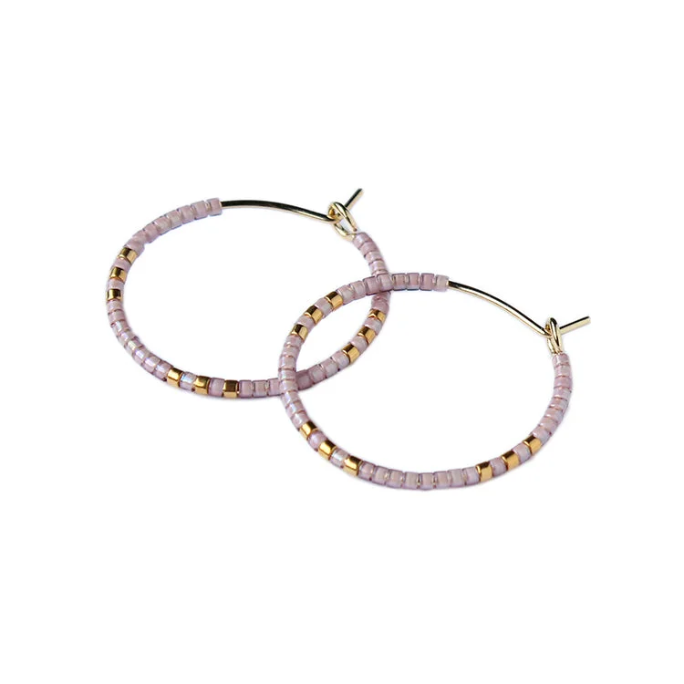 Ladies luxury hoop earrings-Zoe Hoops SM - Lilac