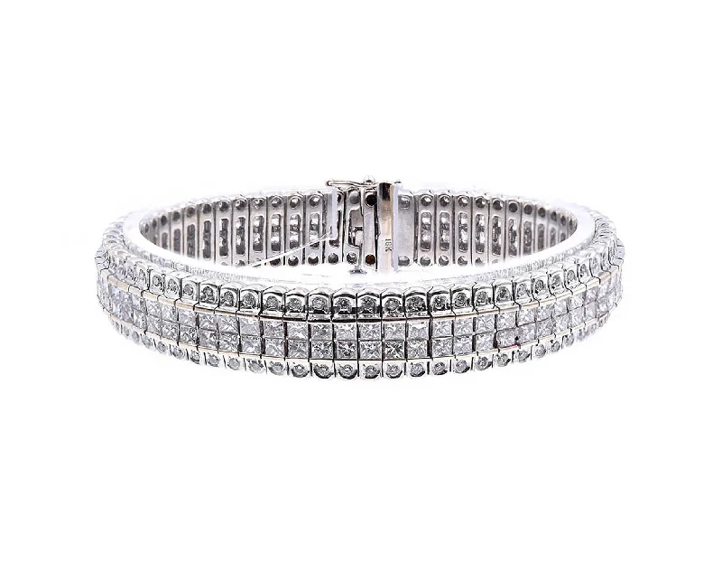 Ladies multi-colored bracelets-18 Karat White Gold Diamond Bracelet