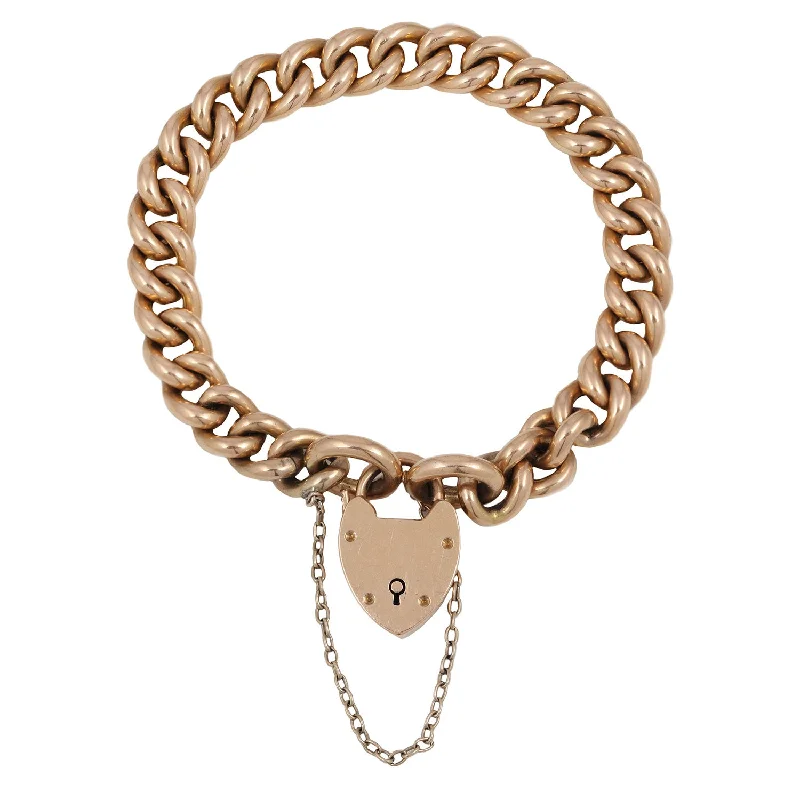 Ladies designer bangles-Kingsley Heart Curb Bracelet