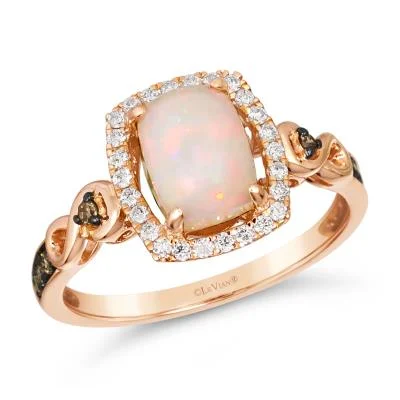 Ladies birthstone rings-Strawberry Gold Neopolitan Opal Le Vian Ring