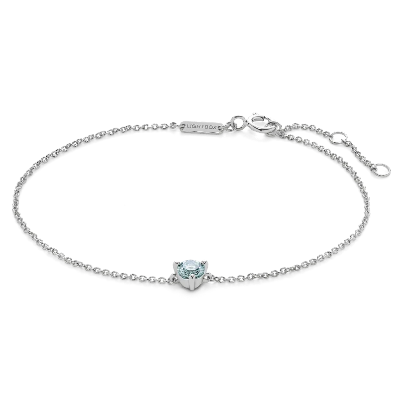 Ladies infinity bracelets-The Blue Mini Solitaire Bracelet