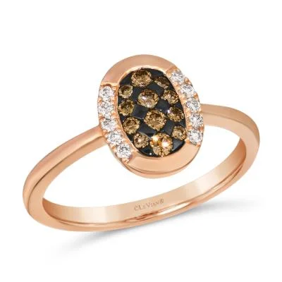 Ladies wedding engagement rings-Strawberry Gold Oval Shaped Ring