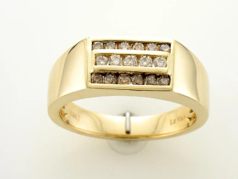 Ladies vintage fashion rings-Honey Gold Le Vian Gents Ring