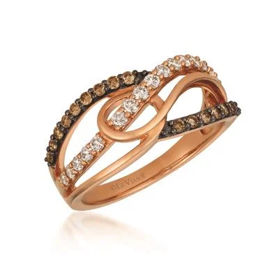 Ladies sapphire and diamond rings-Strawberry Gold Le Vian Twist Ring