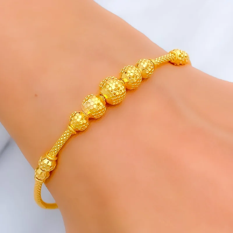 Ladies wire bangle bracelets-Counter Captivating 22k Gold Bangle Bracelet