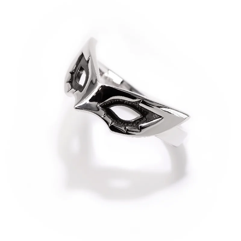 Ladies stackable rings-Joker Mask Ring