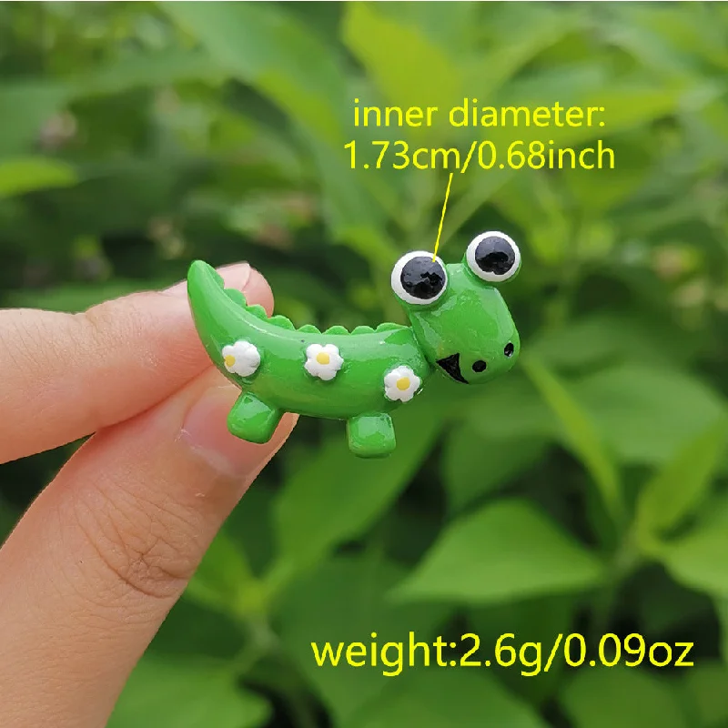 Ladies cushion-cut rings-Wholesale Jewelry Cartoon Resin Frog Ring Gooddiy