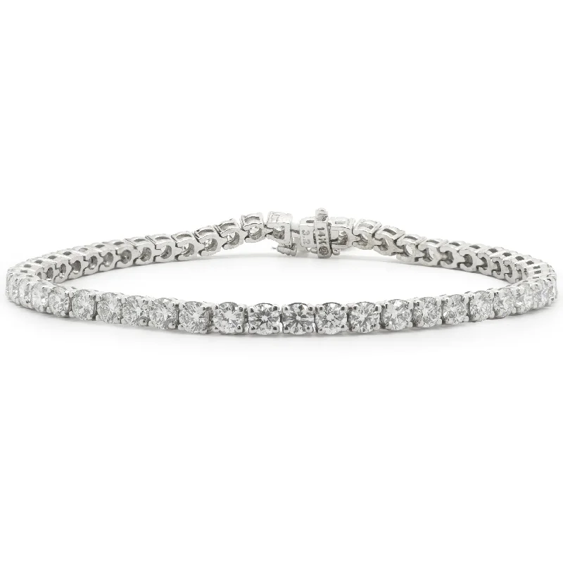 Ladies bracelet sets-14 Karat White Gold Diamond Tennis Bracelet