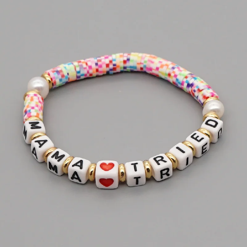 Ladies modern bracelets-Casual Vacation Multicolor Stainless Steel Beaded Bracelets