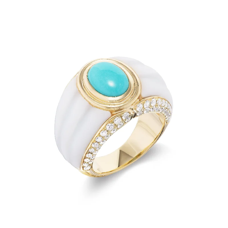 Ladies custom-made rings-Amalfi Seashell Ring