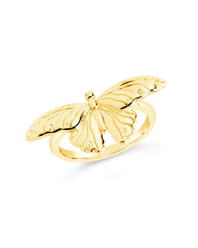 Ladies silver rings-Rowena Butterfly Ring