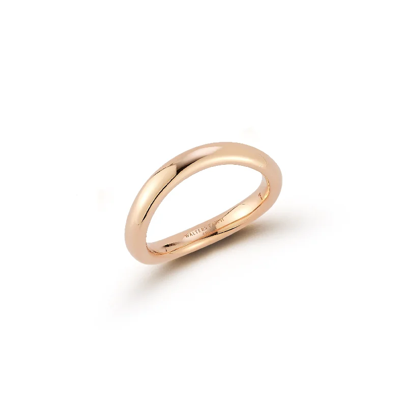 Ladies vintage rings-JULIAN 18K GOLD WAVE RING