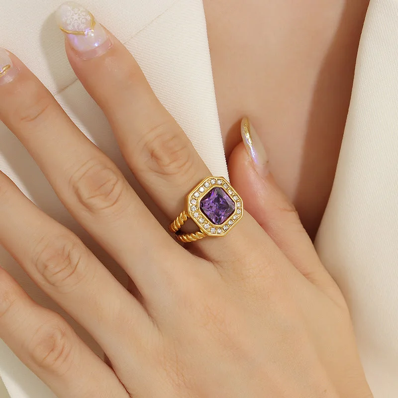 A429-Purple Zircon Ring