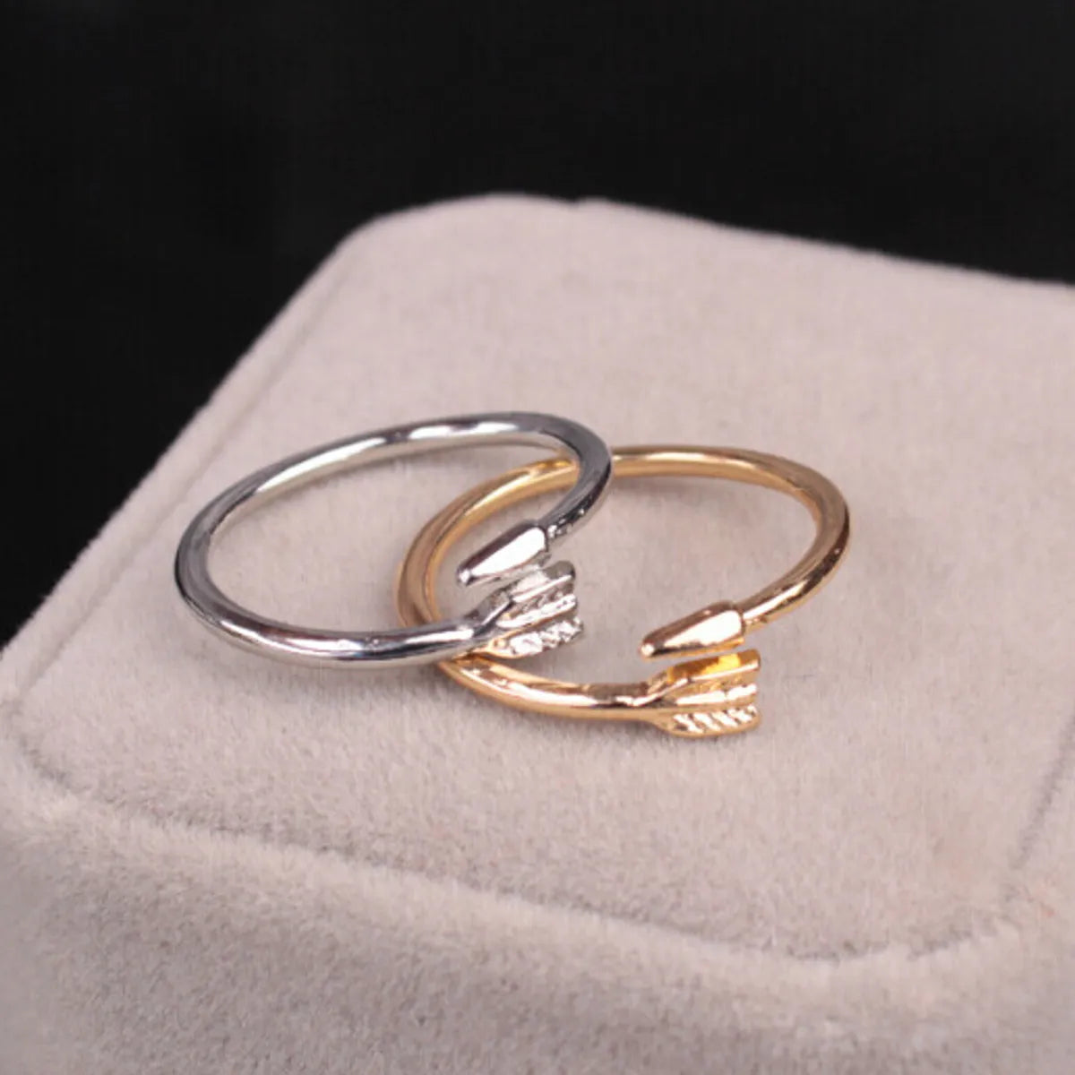 Ladies double-band rings-1 Piece Simple Style Solid Color Alloy Plating Women's Rings