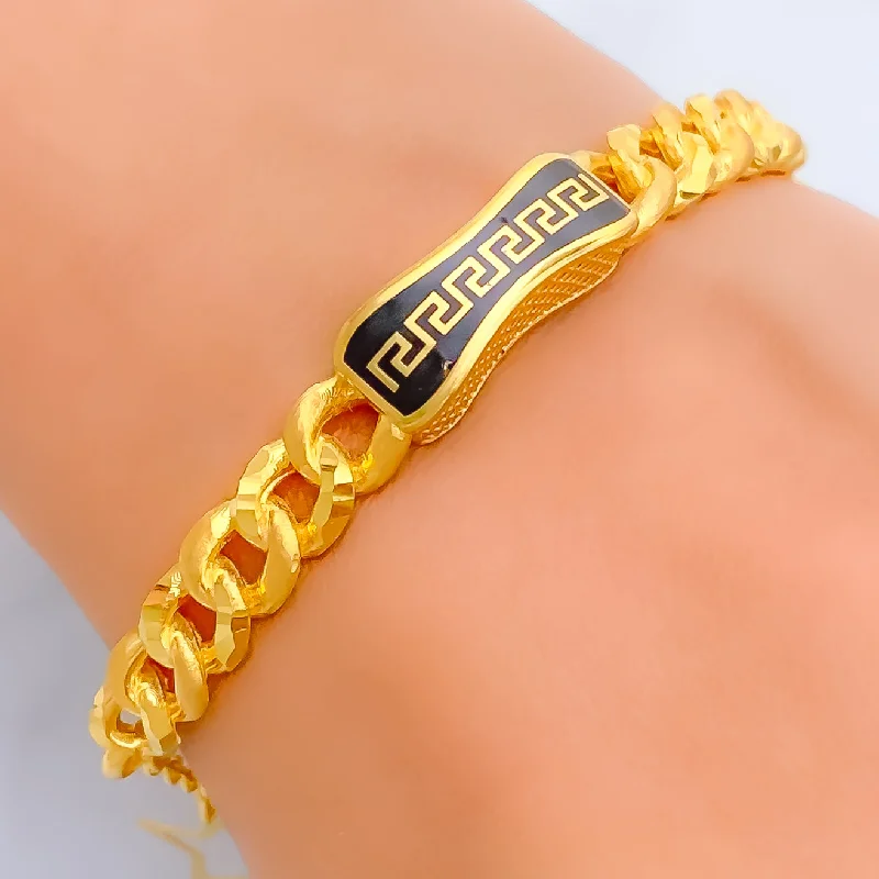 Ladies wedding bangles-Everlasting Flawless 21K Gold Flexi Bangle Bracelet