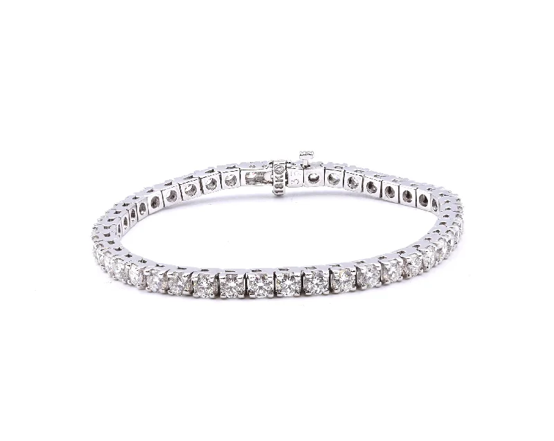 Ladies infinity bangles-18 Karat White Gold Diamond Tennis Bracelet