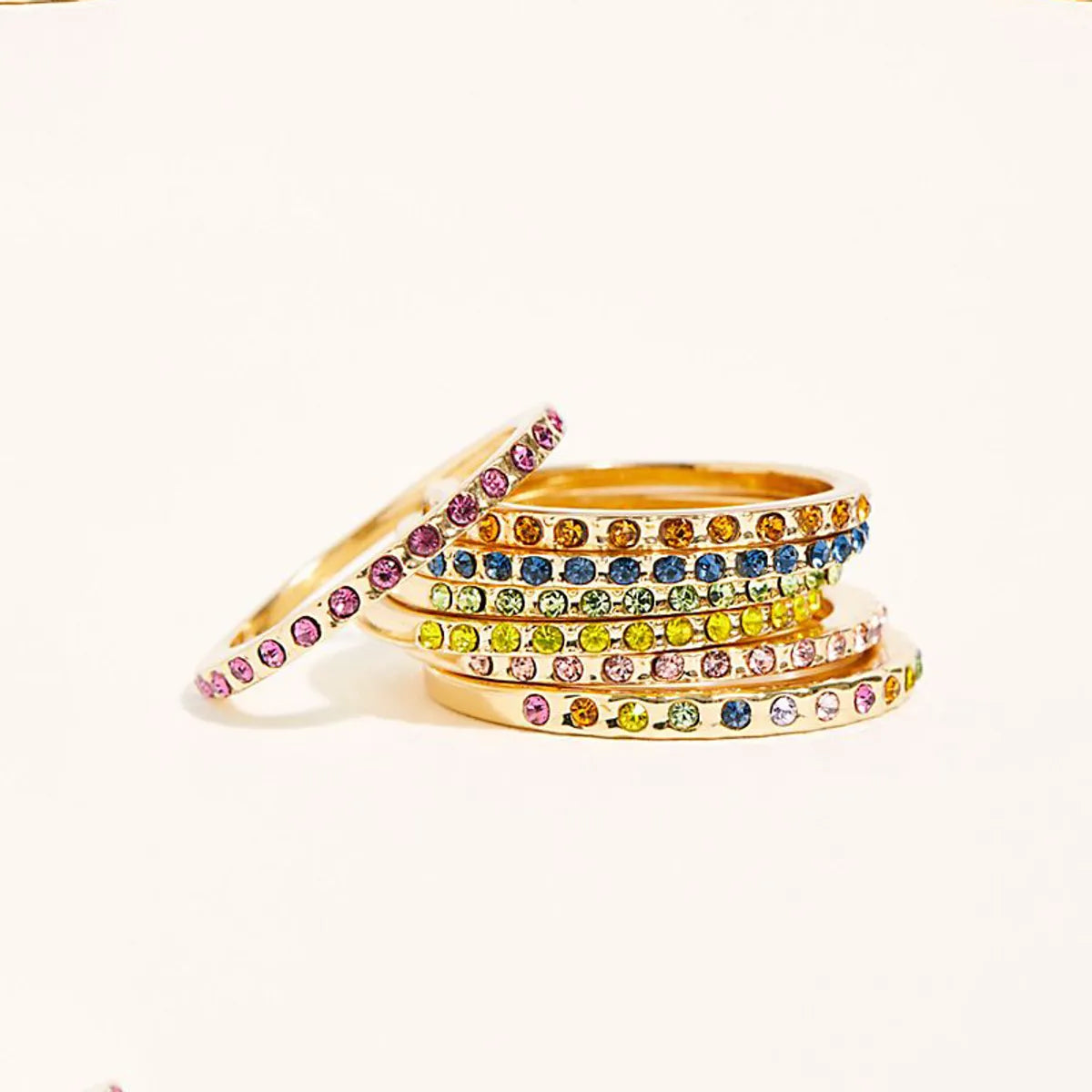 Ladies adjustable rings-Simple Style Circle Rhinestones Alloy Wholesale Rings