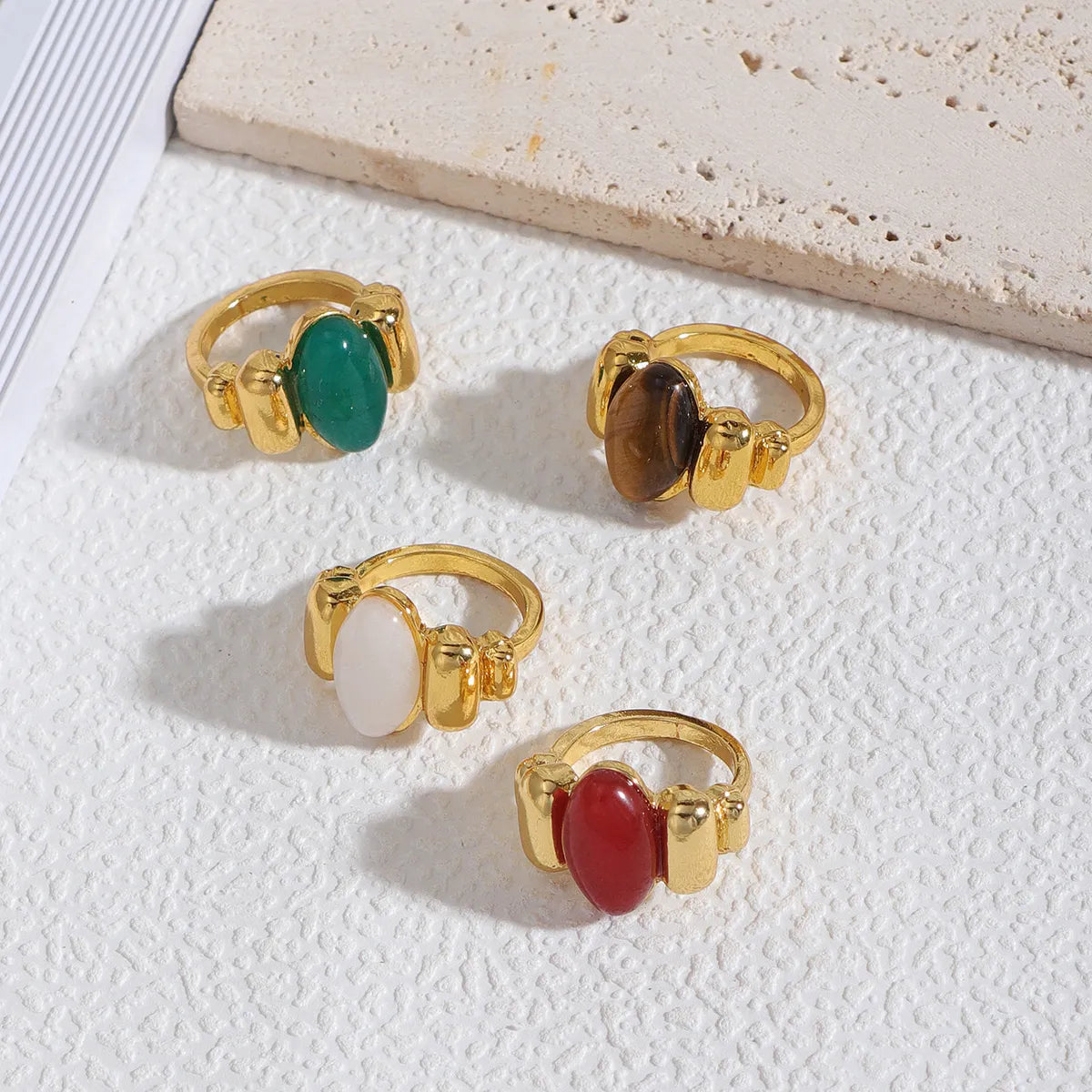 Ladies designer rings-Wholesale Jewelry Glam Lady Geometric Alloy Stone Rings