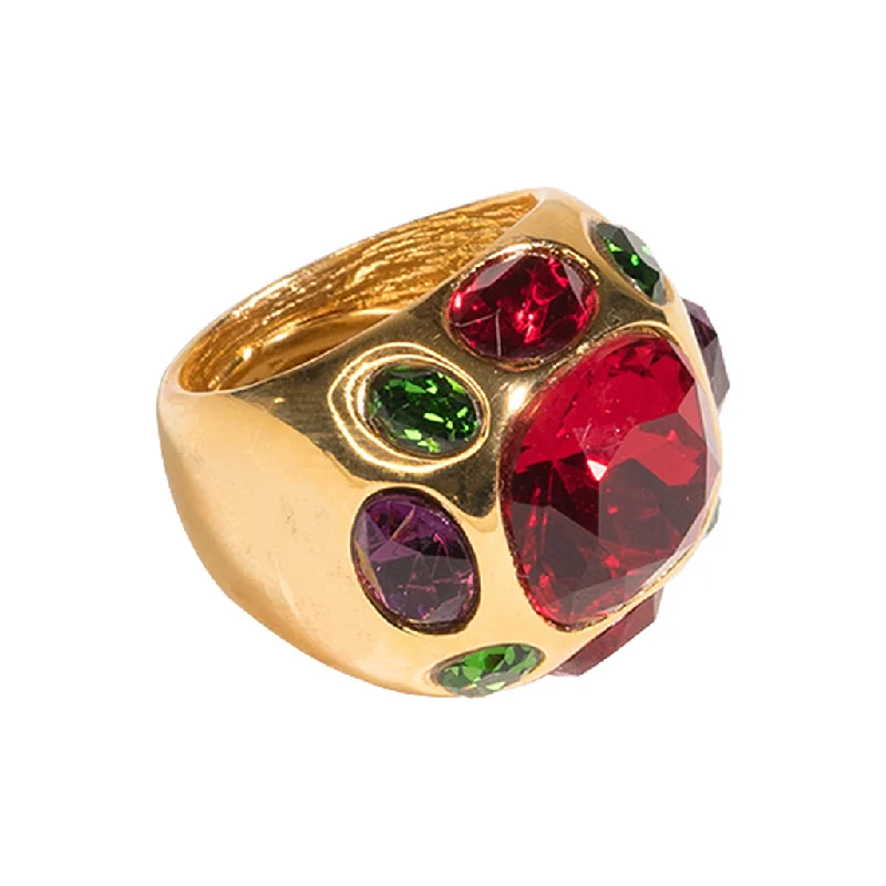 Ladies diamond rings-Ruby Center Ring