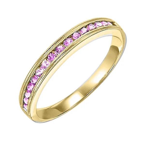 Ladies topaz rings-14KT YELLOW GOLD PINK SAPPHIRE (1/3 CTW) RING