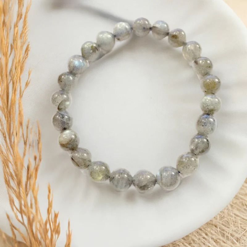 Ladies wedding bracelets-Lila Labradorite Stacking Beaded Bracelet