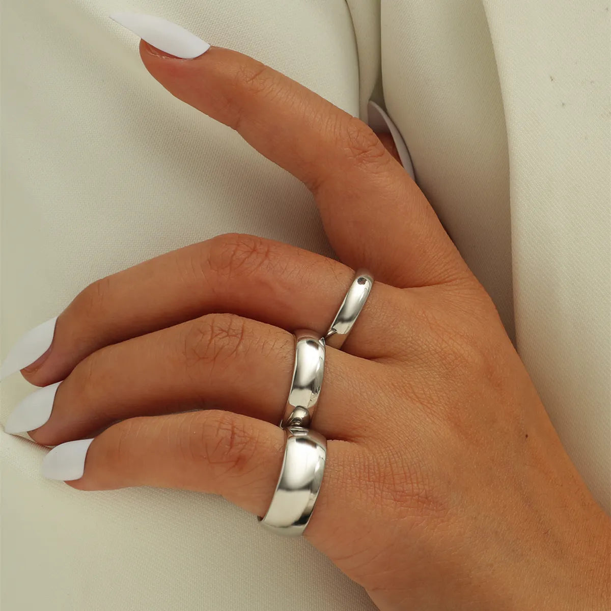 Ladies heart-shaped rings-Simple Style Circle Alloy Plating Women's Open Ring